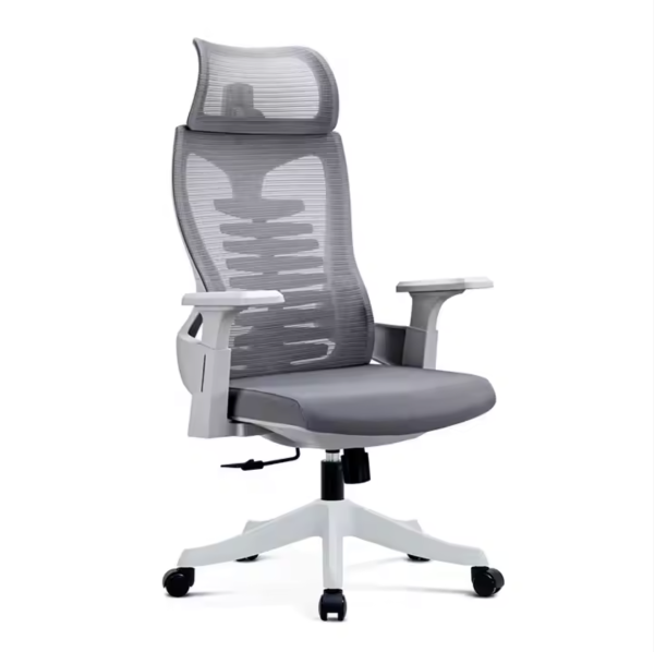 Ergonomic Adjustable Mesh Swivel Chair – Modern Iron Frame with Wheels - Image 4