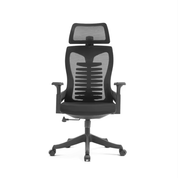 Ergonomic Adjustable Mesh Swivel Chair – Modern Iron Frame with Wheels - Image 3