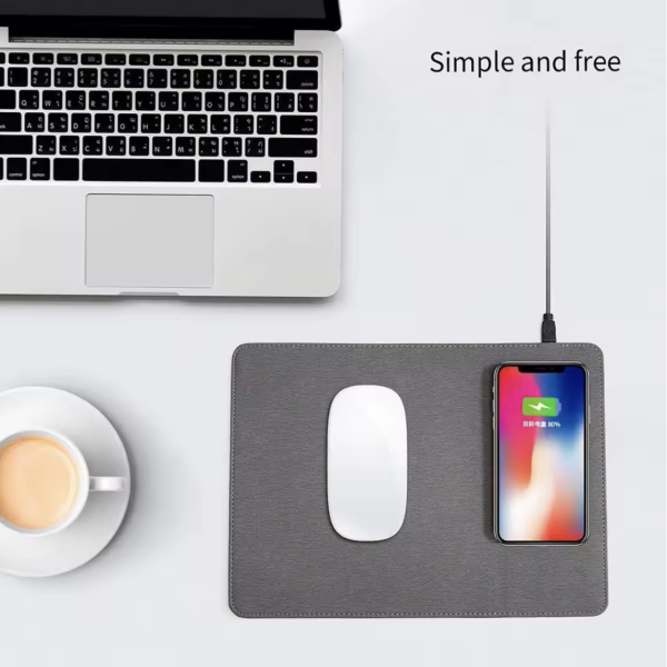 Wireless Charging Mouse Pad – 2-in-1 Fast Charging & Smooth Surface - Image 2