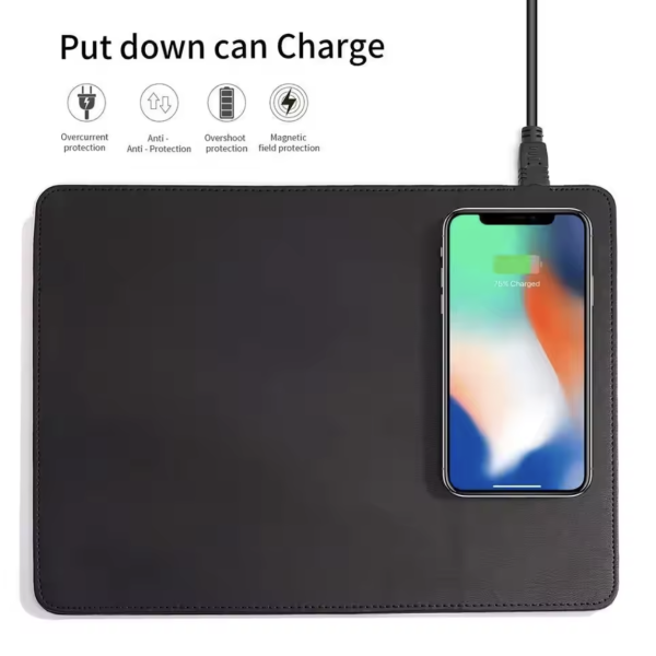 Wireless Charging Mouse Pad – 2-in-1 Fast Charging & Smooth Surface - Image 3