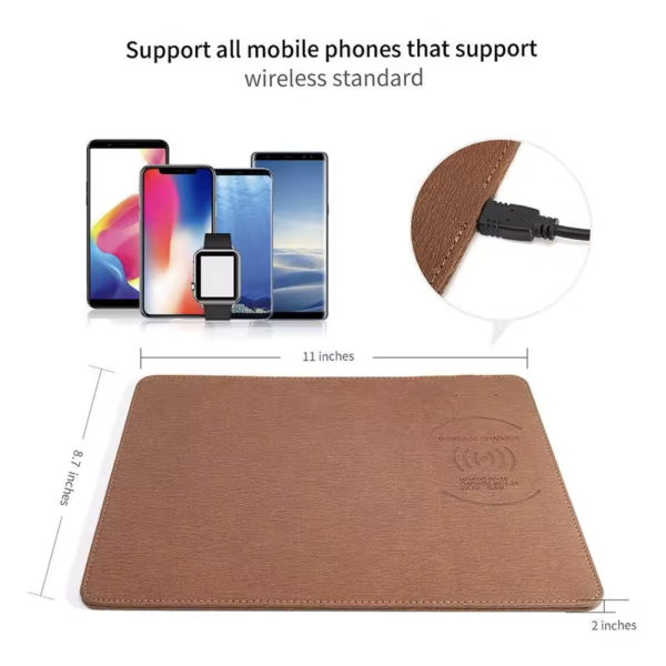 Wireless Charging Mouse Pad – 2-in-1 Fast Charging & Smooth Surface - Image 5