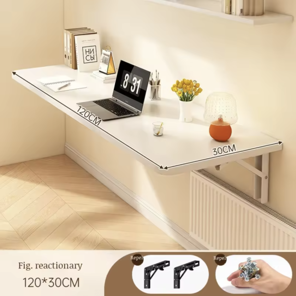 Floating Wall-Mounted Desk – Space-Saving Foldable Study & Work Desk - Image 2