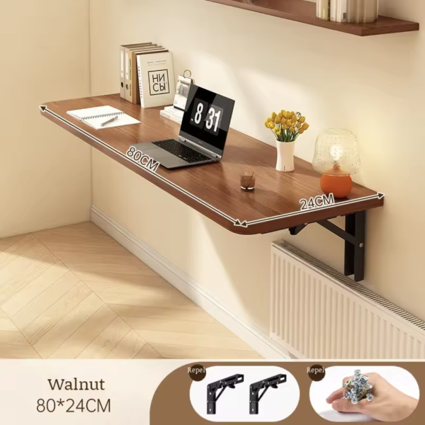 Floating Wall-Mounted Desk – Space-Saving Foldable Study & Work Desk - Image 9