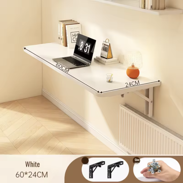 Floating Wall-Mounted Desk – Space-Saving Foldable Study & Work Desk - Image 7