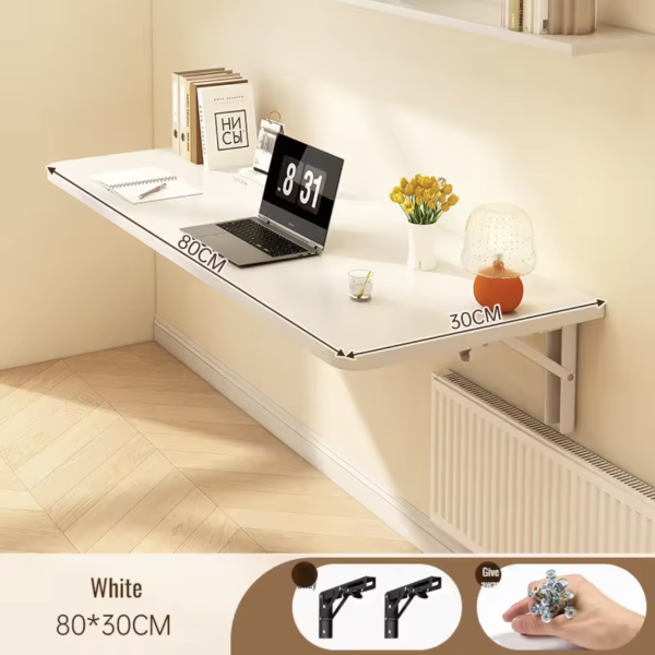 Floating Wall-Mounted Desk – Space-Saving Foldable Study & Work Desk - Image 6