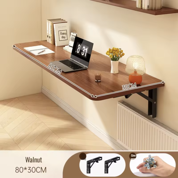 Floating Wall-Mounted Desk – Space-Saving Foldable Study & Work Desk - Image 4