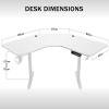 L-Shaped Computer & Gaming Desk – Adjustable Height Corner Desk - Image 7
