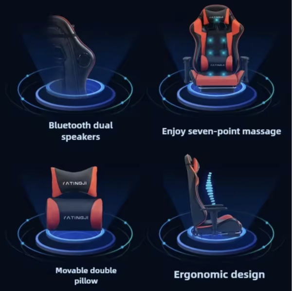 Gaming Ergonomic Leather Racing-Style Chair - Image 4