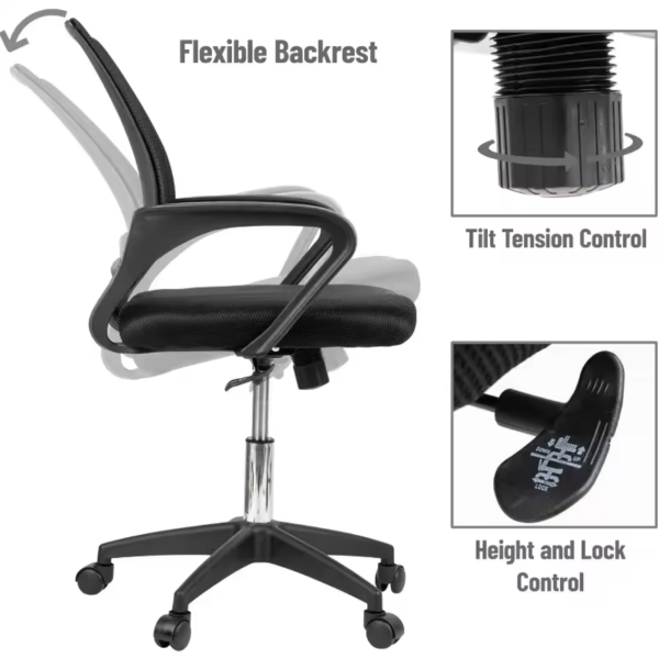 Adjustable Desk Swivel Chairs with Armrests - Image 7