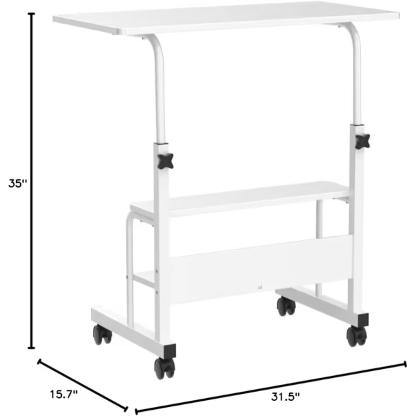 Compact Computer Desk for Small Spaces – Adjustable & Portable Home Office Table - Image 3