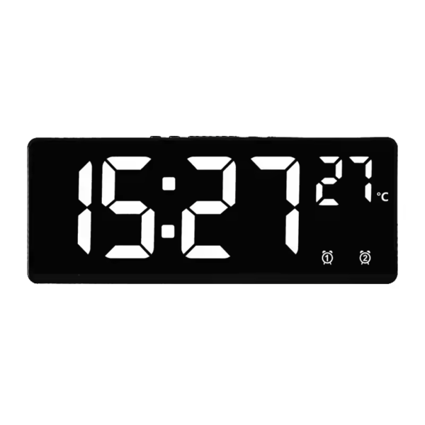 Digital Clock with Temperature Display – Voice Control LED Alarm Clock - Image 7