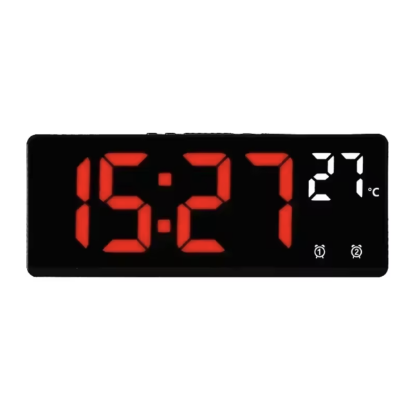 Digital Clock with Temperature Display – Voice Control LED Alarm Clock - Image 8