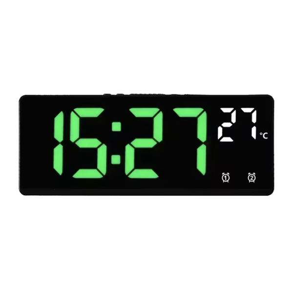 Digital Clock with Temperature Display – Voice Control LED Alarm Clock - Image 9