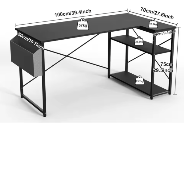 Carbon Fiber Gaming Desk – Ergonomic Racing-Style Workstation - Image 5