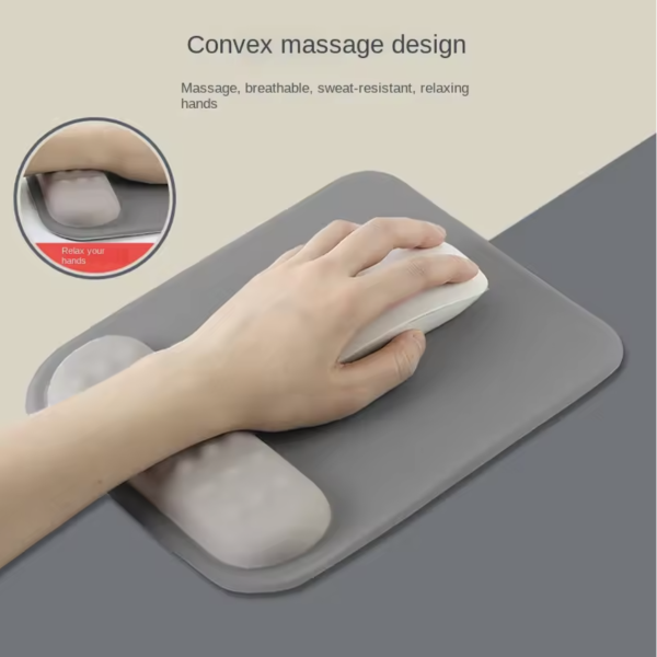 Gaming Mouse Mat with Wrist Support – Ergonomic Memory Foam Pad - Image 2