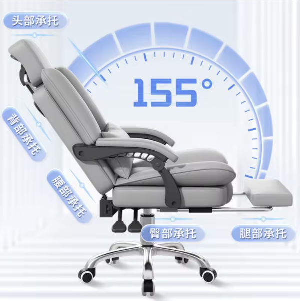 Swivel Desk Office Chair – Ergonomic Modern Mobile Luxury Leather Chair - Image 5