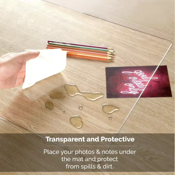 Ultra-Thin Transparent Desk Pad – Clear Desk Protector for Office & Home - Image 4