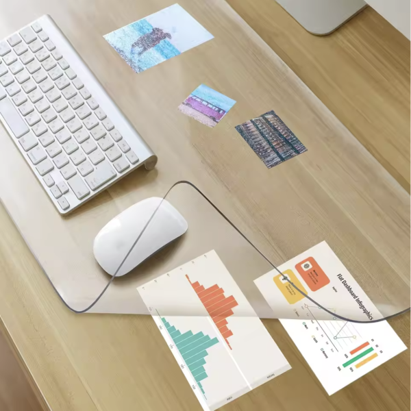 Ultra-Thin Transparent Desk Pad – Clear Desk Protector for Office & Home