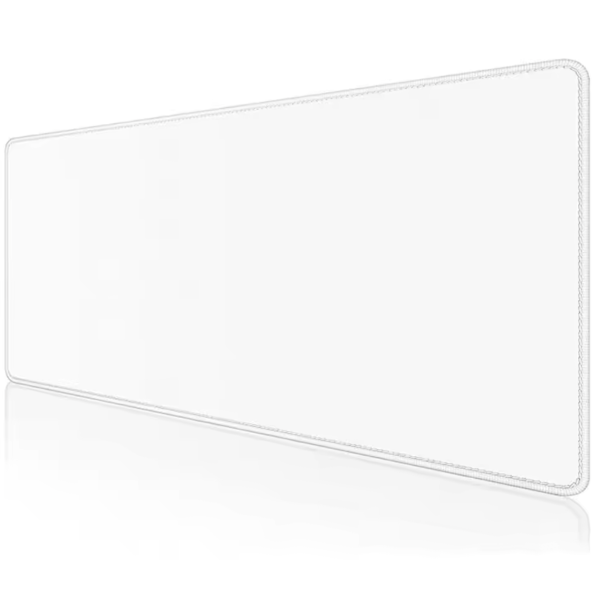 Ivory White XL Extended Gaming Mouse Pad – Non-Slip & Stitched Edges