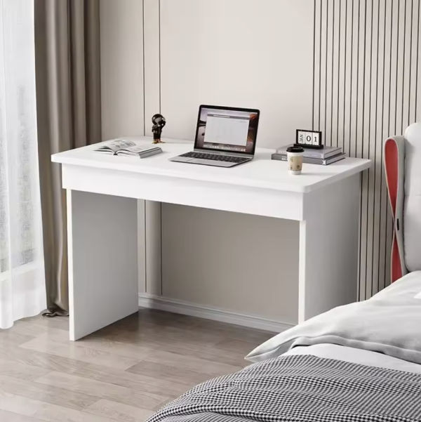 White Modern Office Desk – Computer Desk with Drawers & Spacious Workspace - Image 4