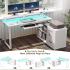 White Modern Office Desk – Computer Desk with Drawers & Spacious Workspace - Image 5